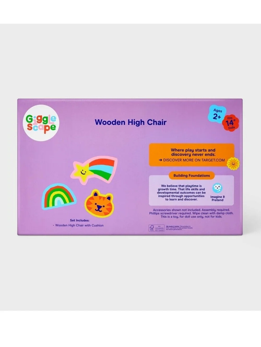 Baby Doll Wooden Highchair